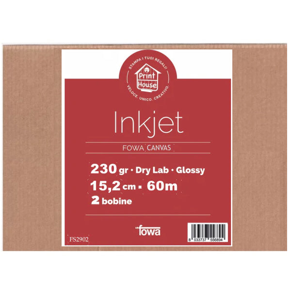 Fowa Carta Canvas 15,2 x 60mt 230gr. Glossy FS2902 (1 Roll) Fowa Carta Canvas 15,2 x 60mt 230gr. Glossy FS2902 (1 Roll)